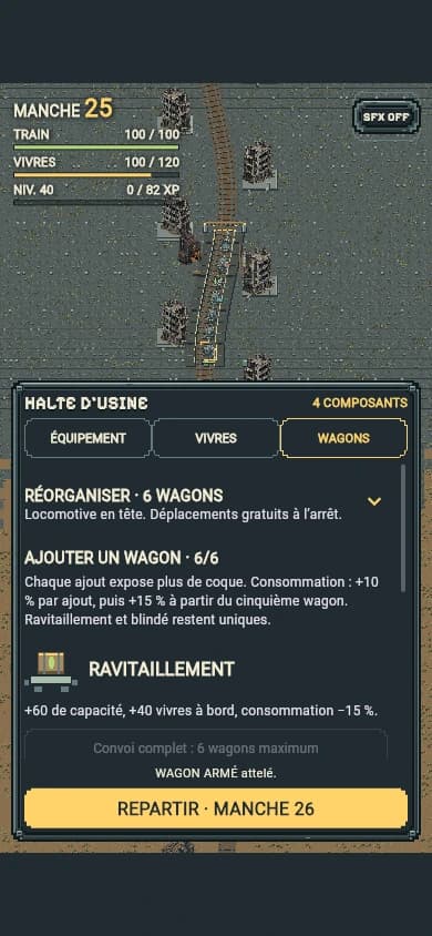 L’atelier permet d’améliorer et de réorganiser les wagons.